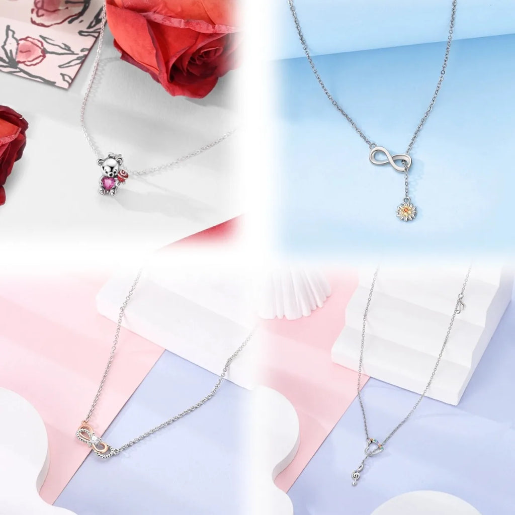 Butterfly Necklace 925 Sterling Silver Original Dragonfly Luminous Firefly Zircon Pendant Chain Link For Women Fine Jewelry Gift - Zenflow Active