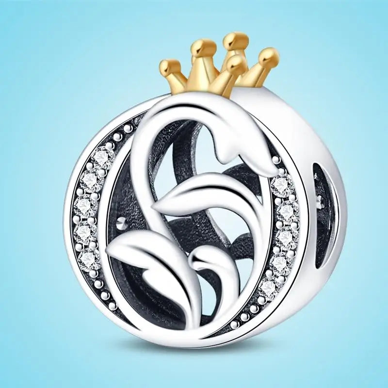 Charms Fit Original Bracelet A-Z Alphabet Charms Beads 925 Sterling Silver 26 Letters Charm for Women Girl DIY Fine Jewelry Gift - Zenflow Active