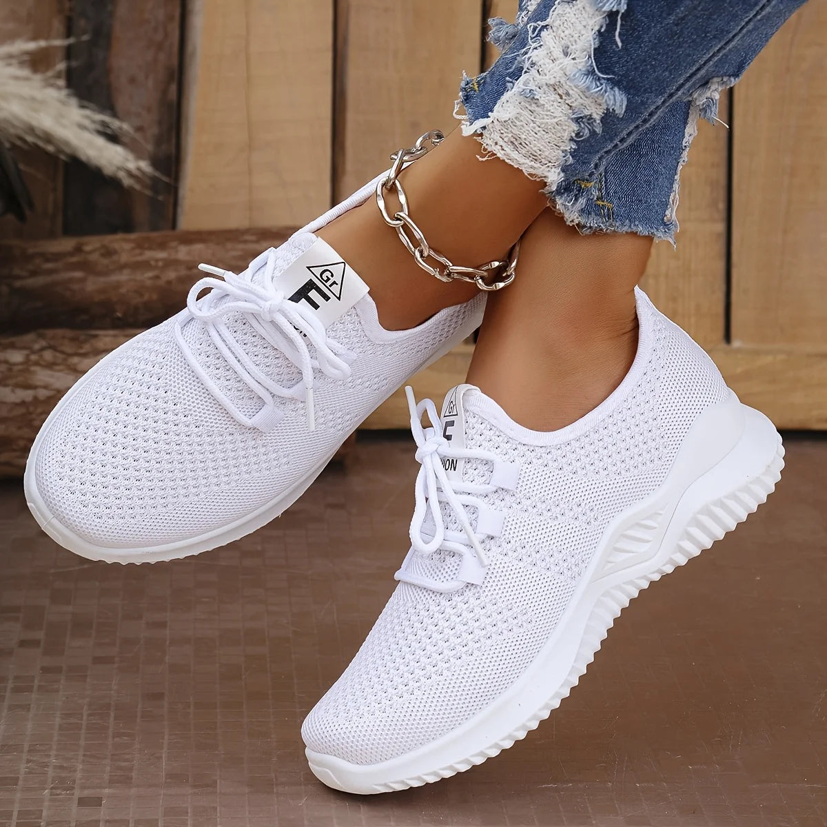 Women's Knit Sports Trainers — Soft Sole, Breathable, Lightweight, Running & Everyday Wear - Zenflow Active