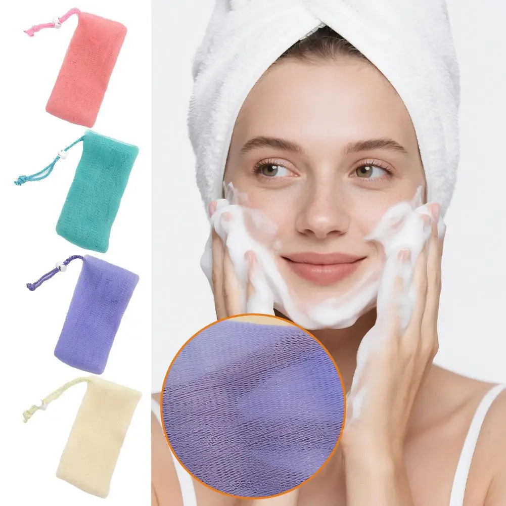 Soap Mesh Foam Net Bag | Lather & Exfoliating Pouch for Soap, Body Wash & Cleanser - Zenflow Active