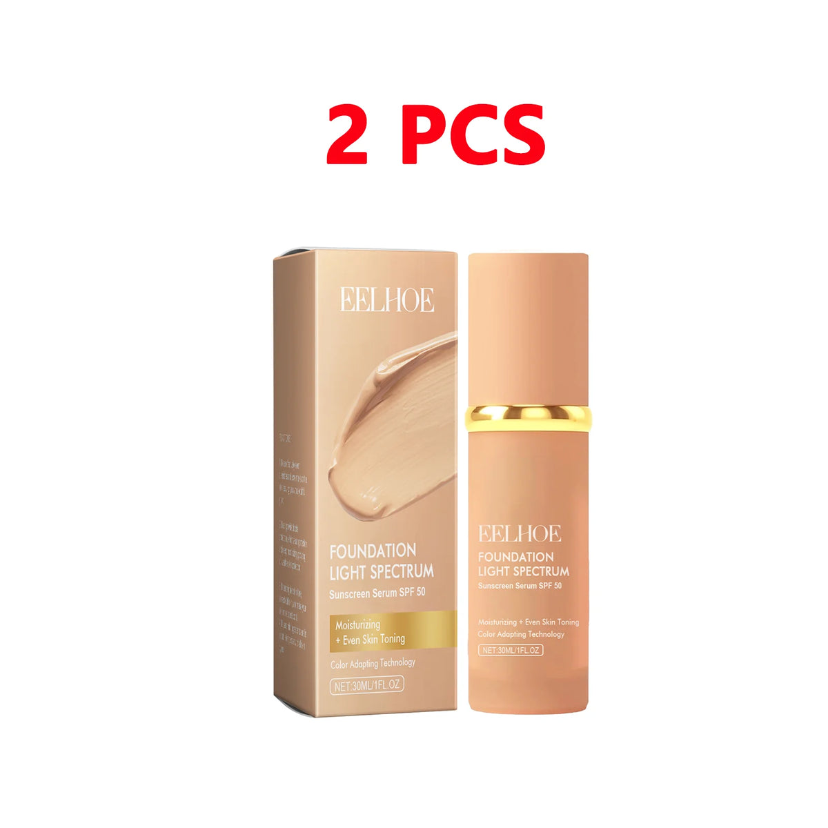 4 in 1 Colour Changing Foundation Liquid with SPF 50 - Zenflow Active