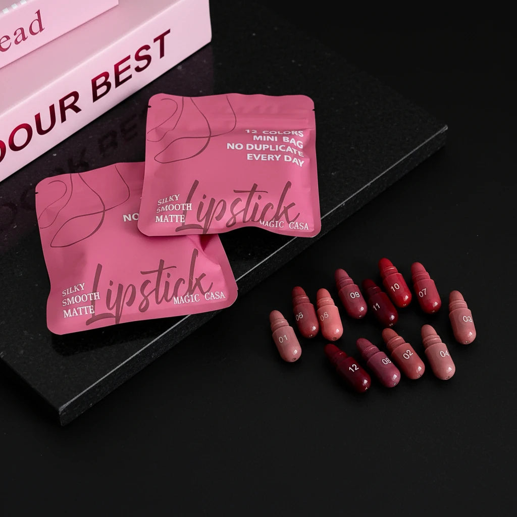 12-Colour Matte Lip Balm Set