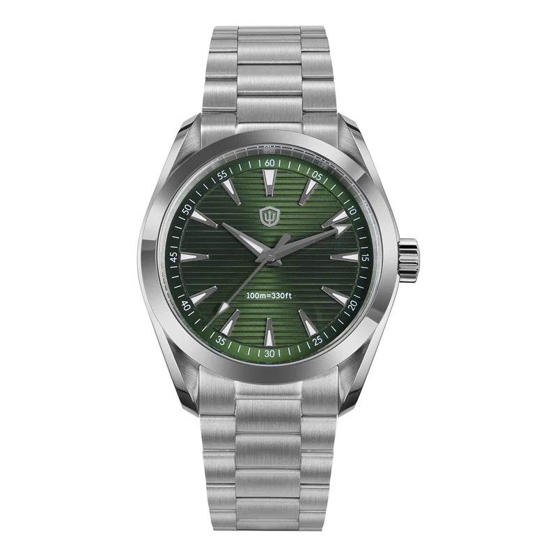Watchdives WD0006 38mm Vintage Watch — VH31 Sweep Movement, Sapphire Crystal, BGW9 Luminous, 10 Bar - Zenflow Active