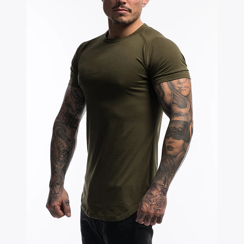 Men Cotton Breathable Fitness Short Sleeve T-shirt - Zenflow Active