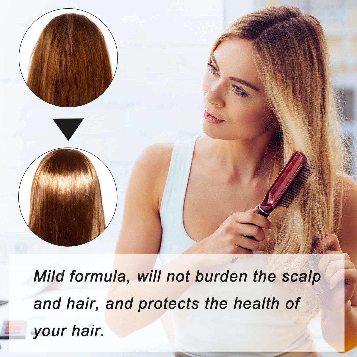 Keratin Hair Straightening Cream Hair Repair Conditioner - Zenflow Active