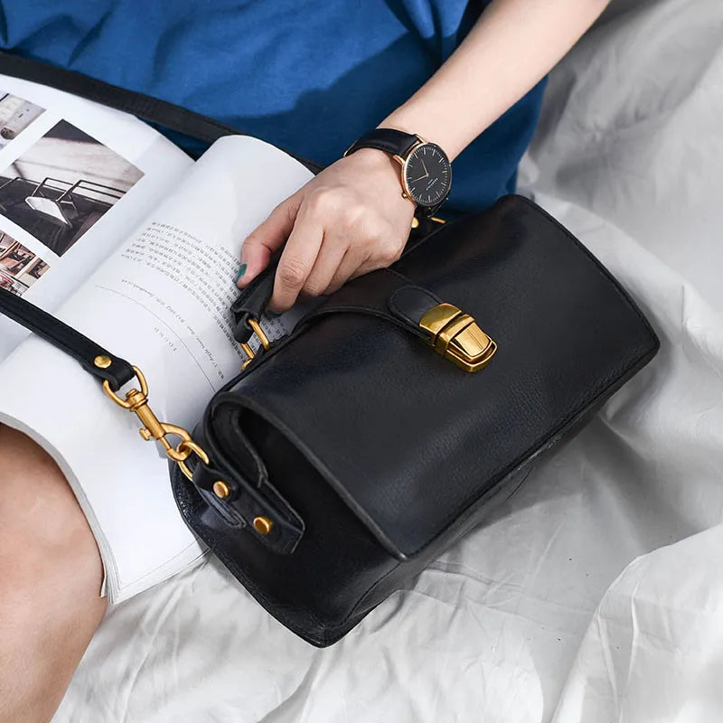 Organizers designers handmade vintage genuine leather women's handbags outdoor party fashion luxury real cowhide shoulder bag - Zenflow Active