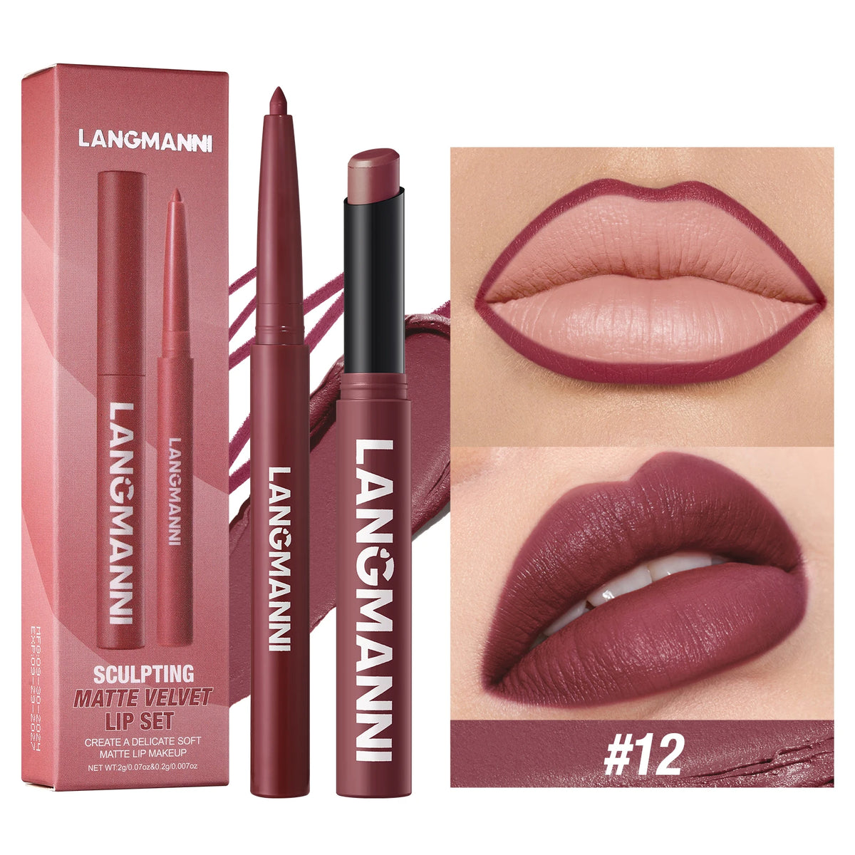 Integrated waterproof lipliner + lipstick - Zenflow Active