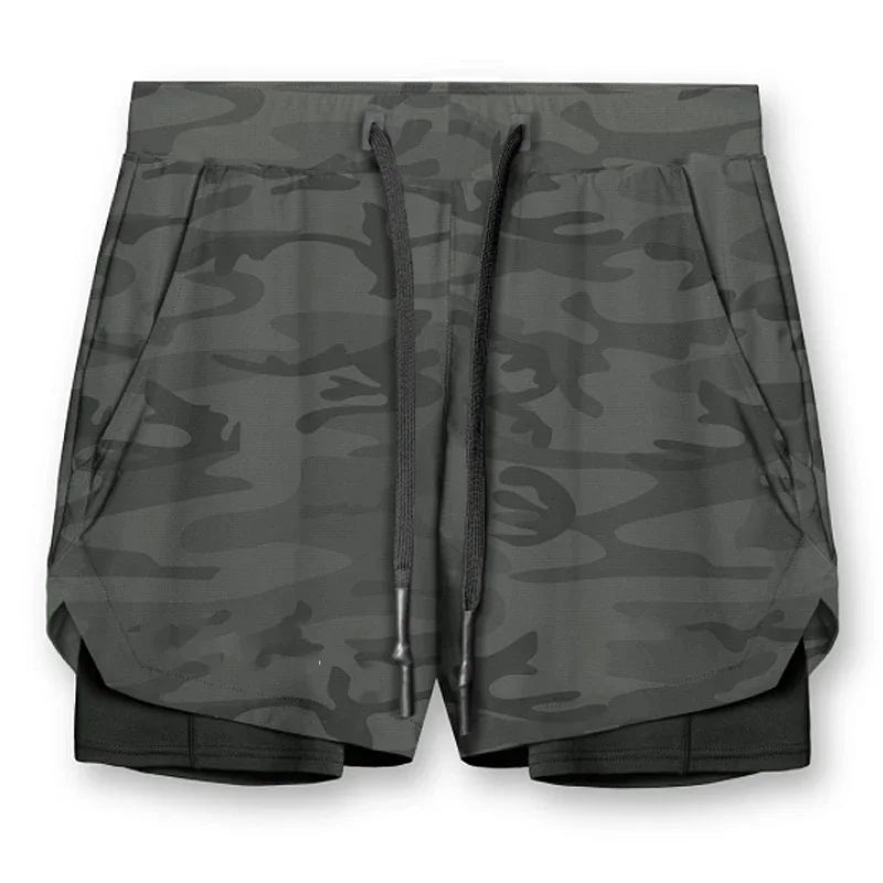 Mens Fitness 2 in 1 Quick Dry Shorts, Two Layers. One Short. Total Performance. - Zenflow Active