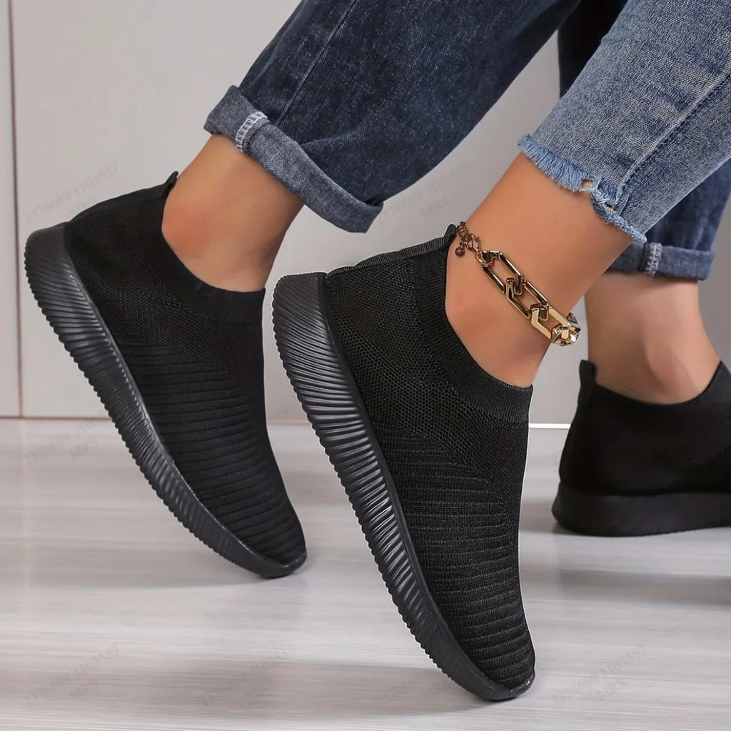 Women's Mesh Slip-On Sneakers — Lightweight, Breathable, EVA Sole, Casual & Sport - Zenflow Active