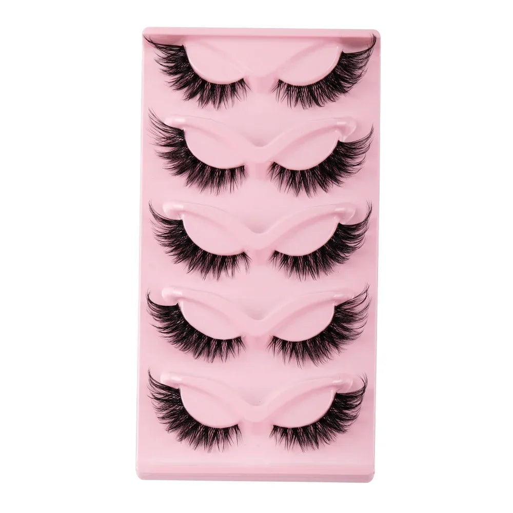Cat Eye False Lashes — Winged, Natural Length, 3 Boxes (15 Pairs) - Zenflow Active