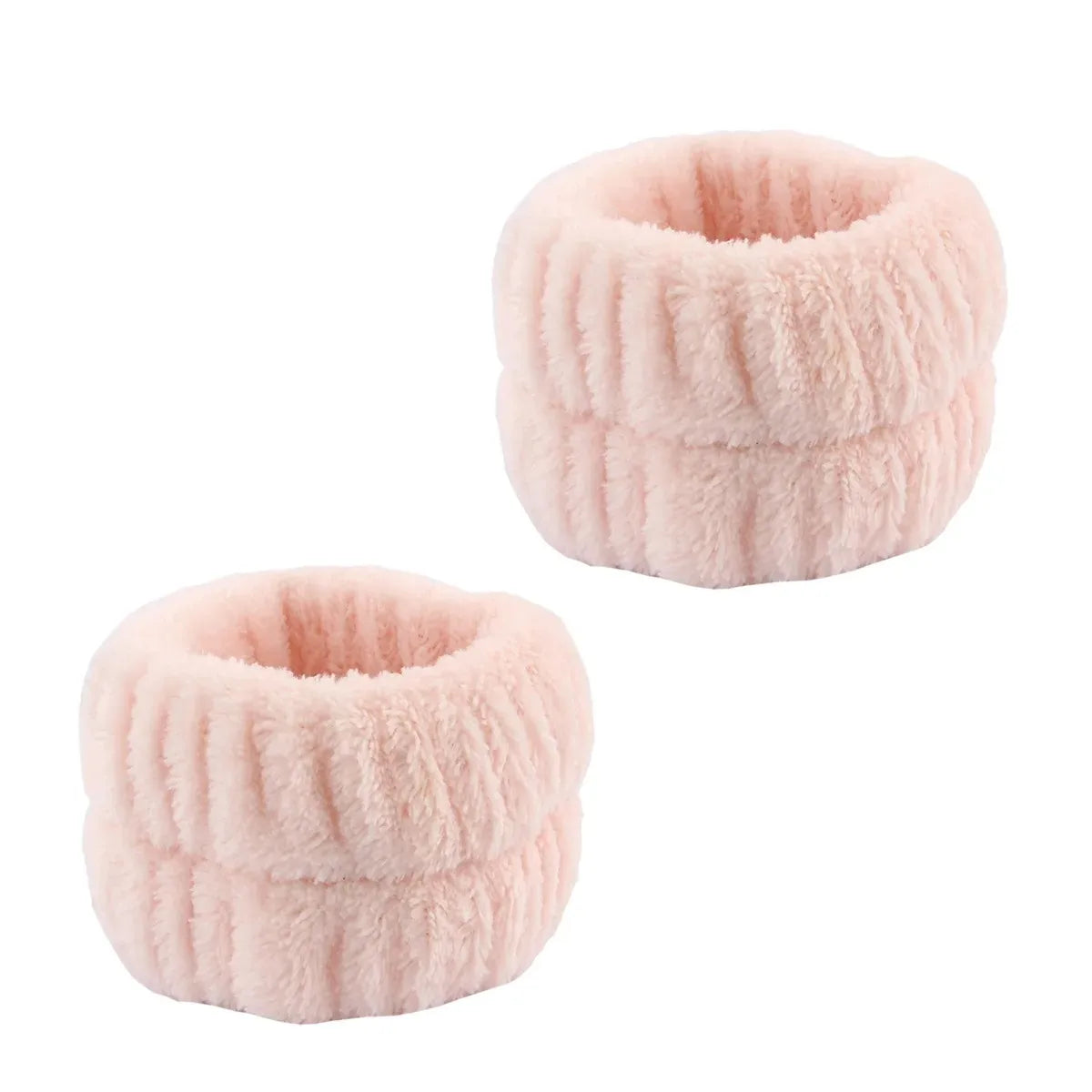 Bow Headband & Wristband Set | Soft Coral Fleece Hair Band for Washing, Yoga & Skincare - Zenflow Active