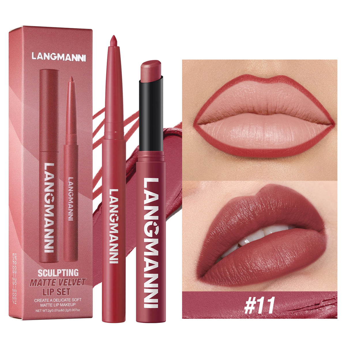 Integrated waterproof lipliner + lipstick - Zenflow Active