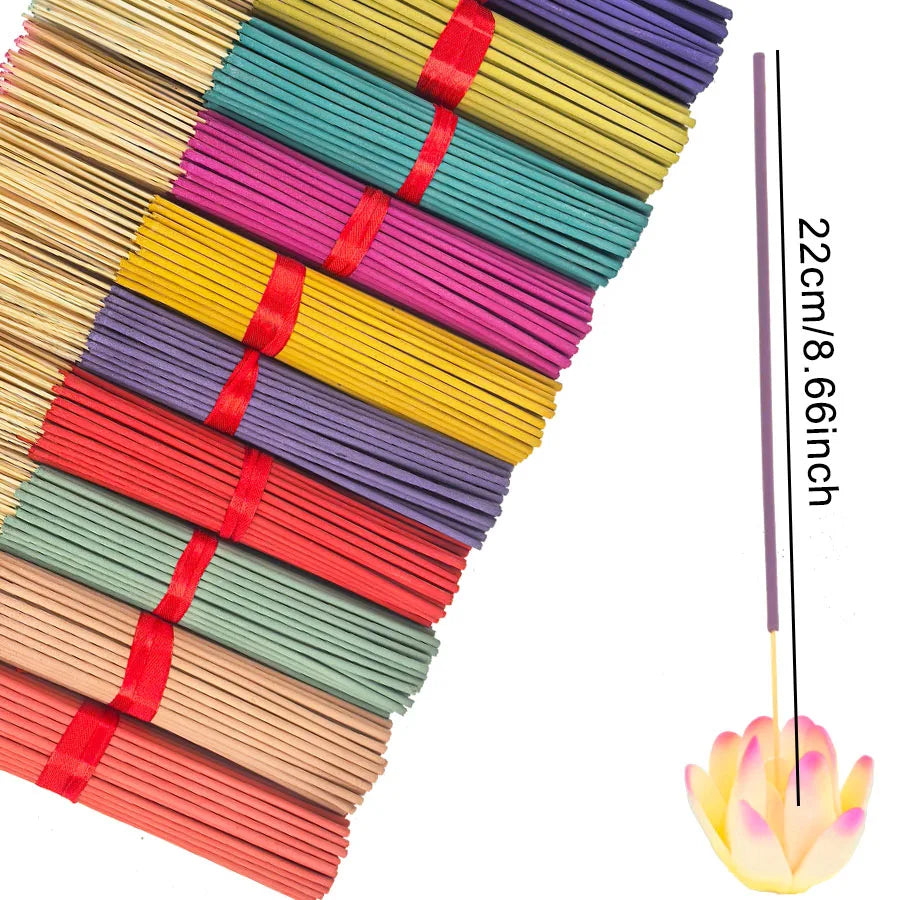 7 Sets of 140 Incense Sticks, Available in Four Seasonal Sets: Rose, Lavender, Sandalwood, Jasmine, Mint, Cherry Blossom, Herbal, and Dragon Blood Wood, with 20 Sticks Per Pack, Suitable for Home Use, Office, Yoga, Meditation - Zenflow Active