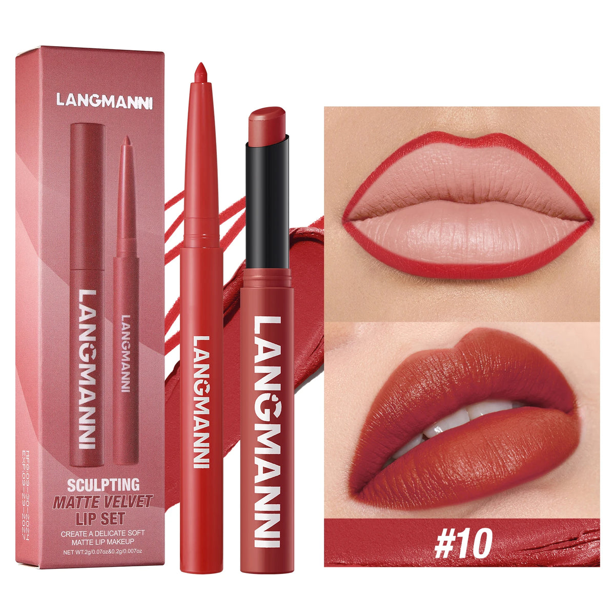 Integrated waterproof lipliner + lipstick - Zenflow Active