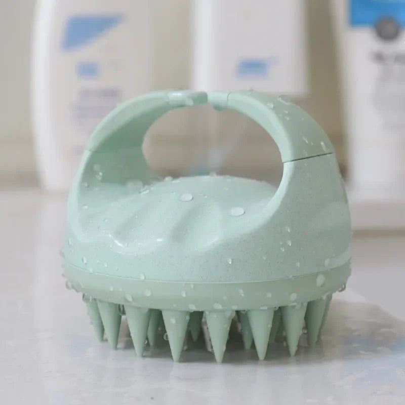 Wheat Straw Silicone Scalp Massager & Shampoo Brush - Eco-Friendly Hair Scrubber Zenflow Active
