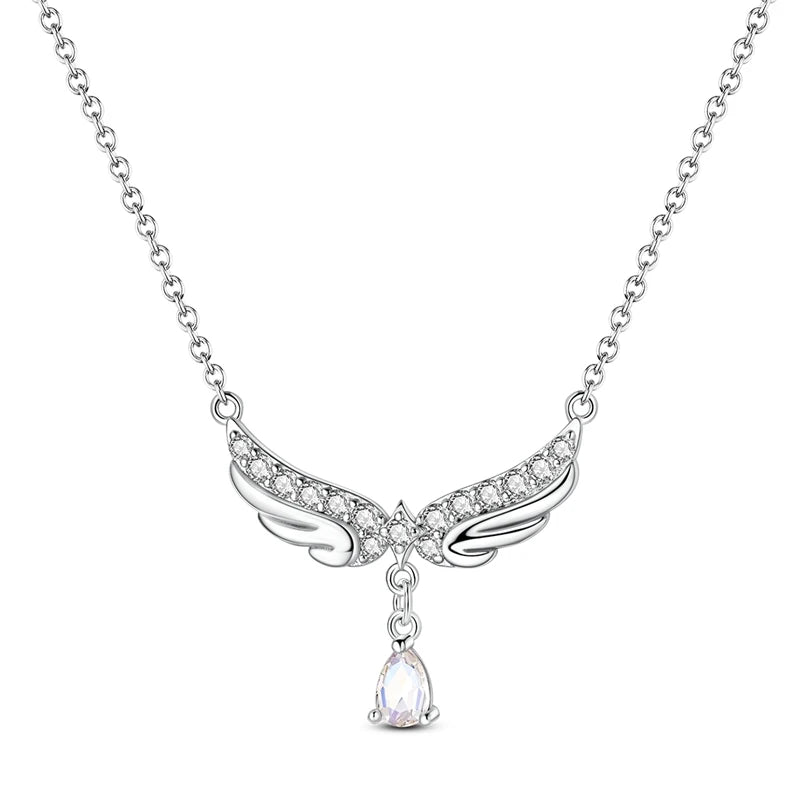 Butterfly Necklace 925 Sterling Silver Original Dragonfly Luminous Firefly Zircon Pendant Chain Link For Women Fine Jewelry Gift - Zenflow Active