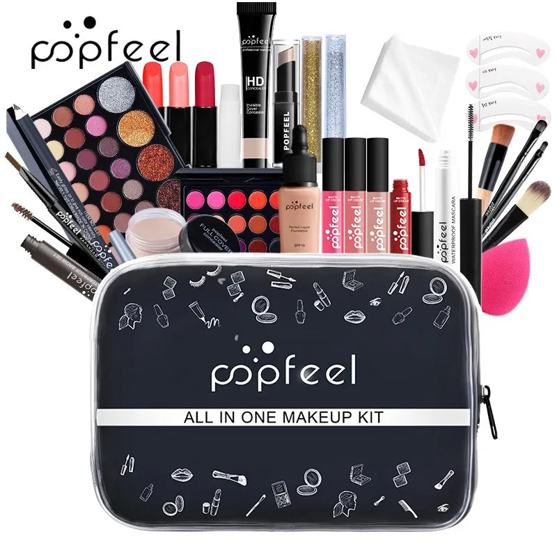 POPFEEL All In One Makeup Kit Full Kit Set, All in One Makeup Sets Include Eyebrow Eyeliner Eyeshadow - Zenflow Active