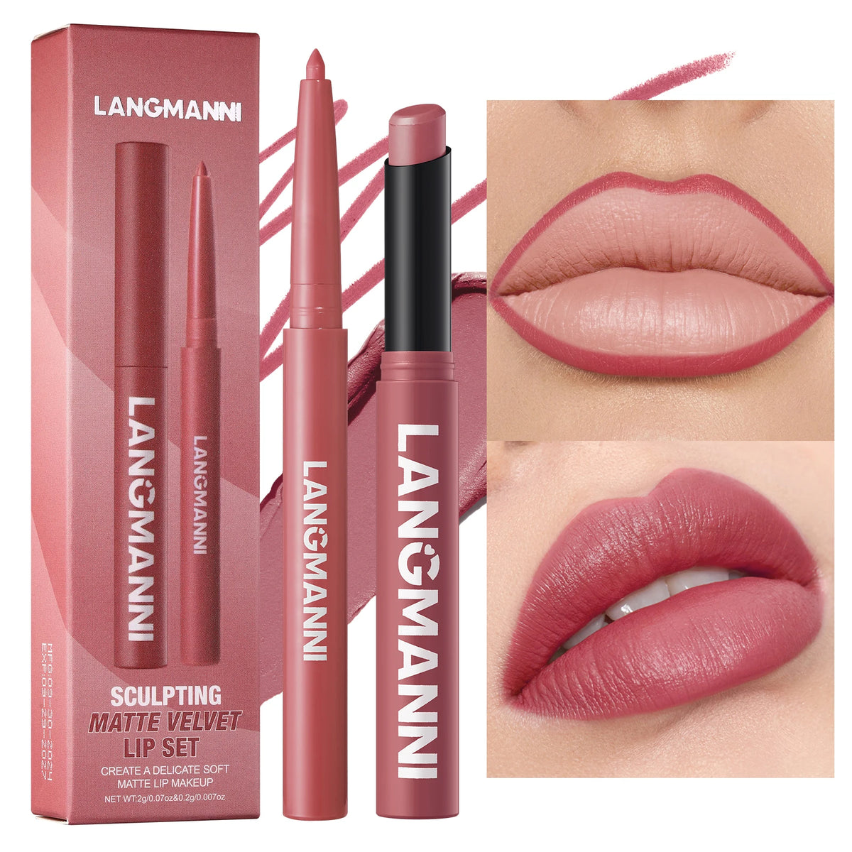 Integrated waterproof lipliner + lipstick - Zenflow Active