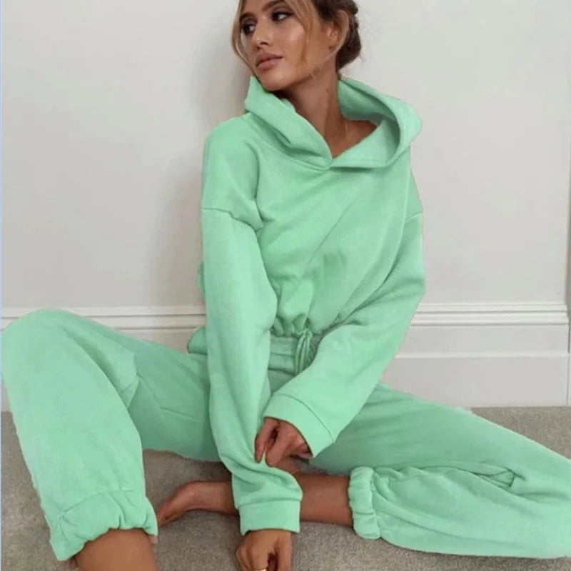Hooded Pullover Tracksuit Set - Zenflow Active