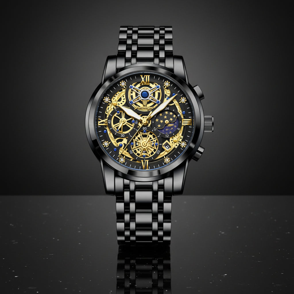 Poedagar Men's Chronograph Quartz Watch | Luminous | 30m Water Resistant - Zenflow Active