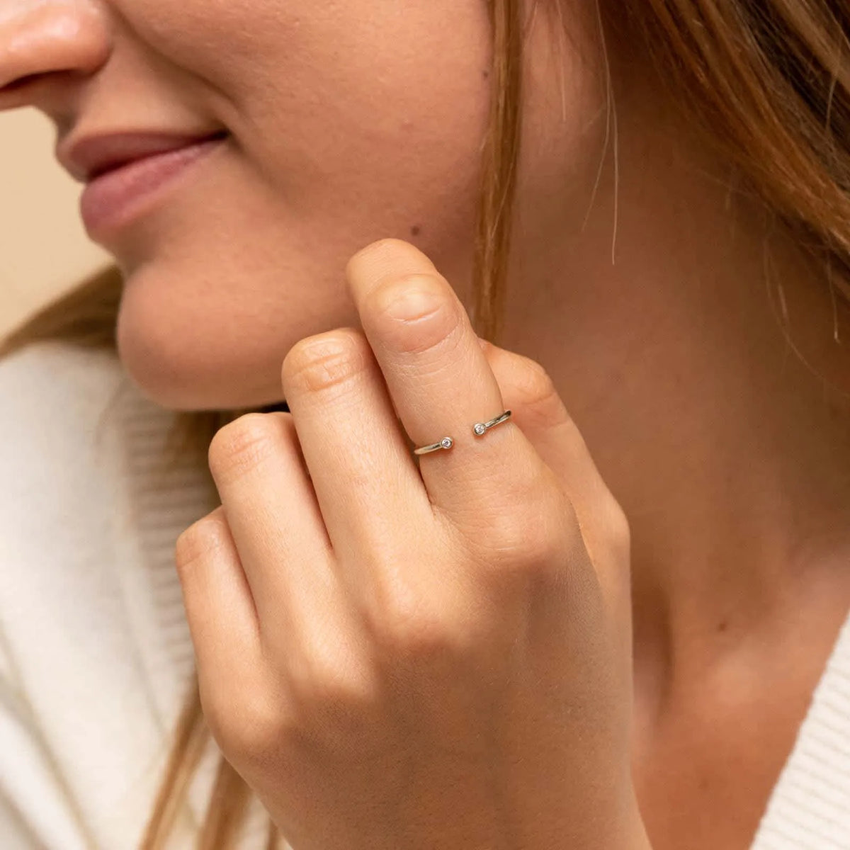 DPLAOPA 925 Sterling Silver Gold Clear Zircon Green Resizable Ring Adjustable Women Luxury Fine Jewellery - Zenflow Active