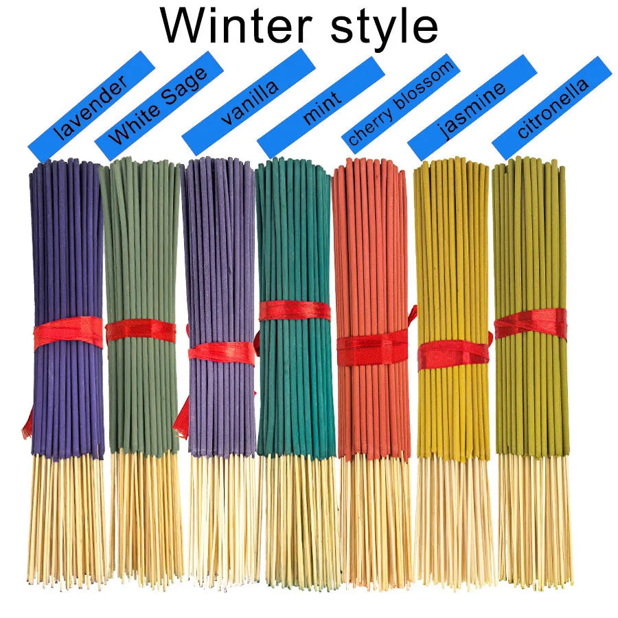 7 Sets of 140 Incense Sticks, Available in Four Seasonal Sets: Rose, Lavender, Sandalwood, Jasmine, Mint, Cherry Blossom, Herbal, and Dragon Blood Wood, with 20 Sticks Per Pack, Suitable for Home Use, Office, Yoga, Meditation - Zenflow Active