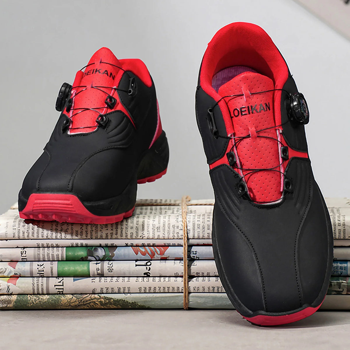 Men's Golf Shoes | Non-Slip Rotating Button Athletic Shoes for Ultimate Comfort - Zenflow Active