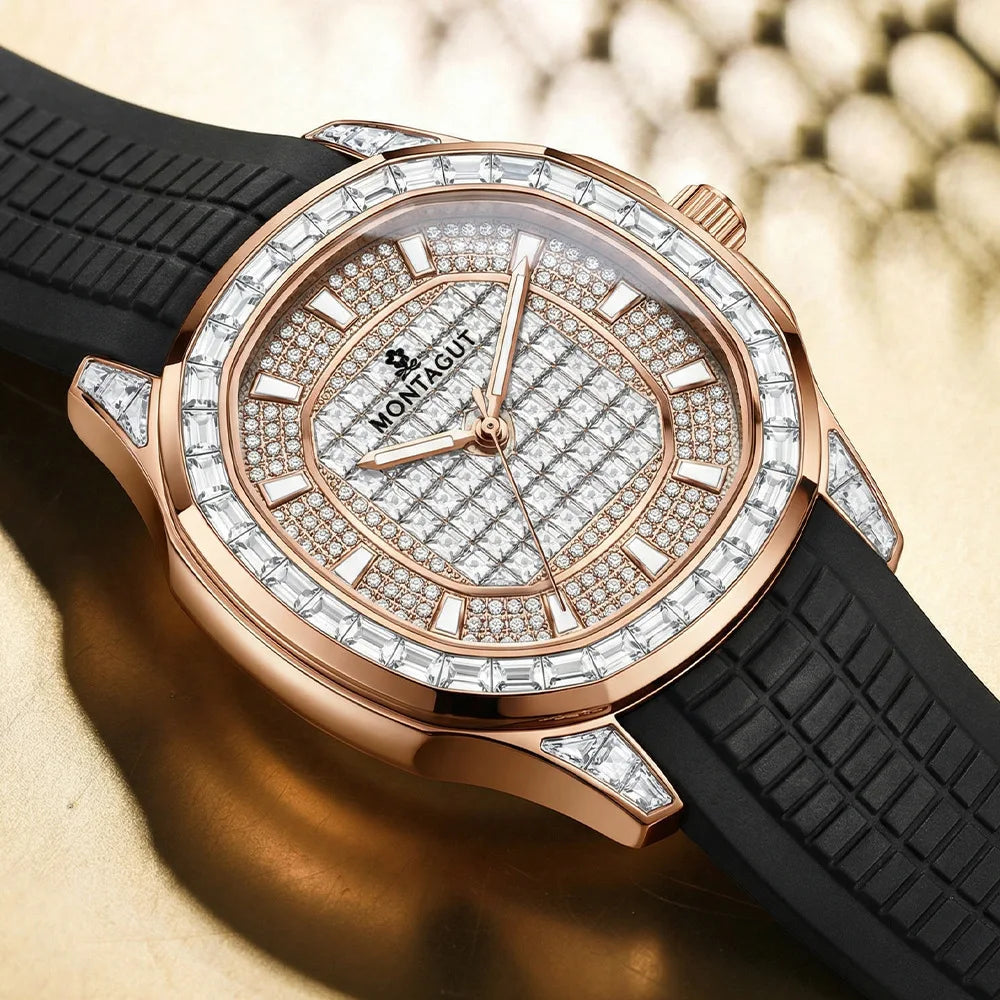 Men's Watch Original Brand Automatic Mechanical Watch Diamond Dial Waterproof Luminous Watch - Zenflow Active