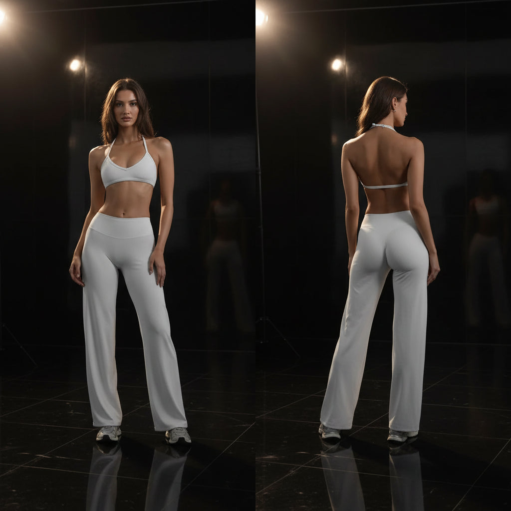 Gym set workout clothes for women neck sports underwear yoga suit fitness loose sports trousers Pilates quick-drying 2-piece set - Zenflow Active