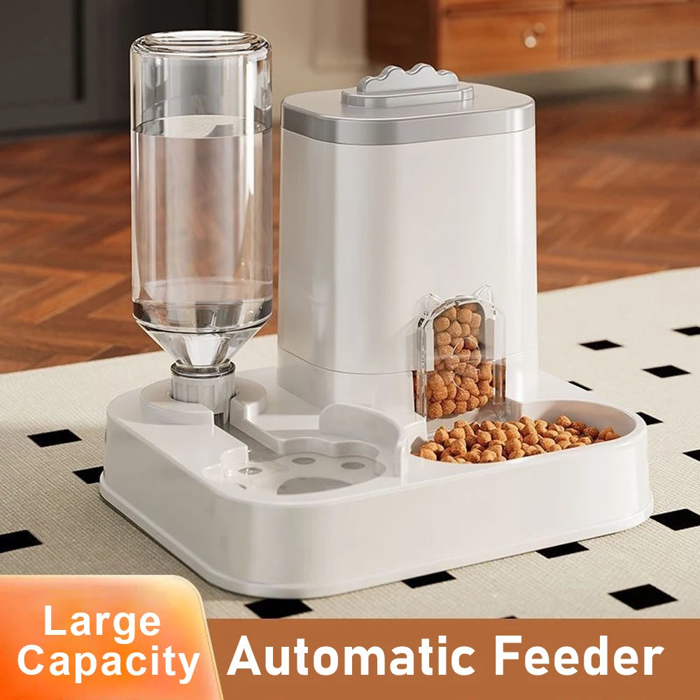 Large Capacity Automatic Pet Feeder & Water Dispenser for Cats and Dogs - Zenflow Active