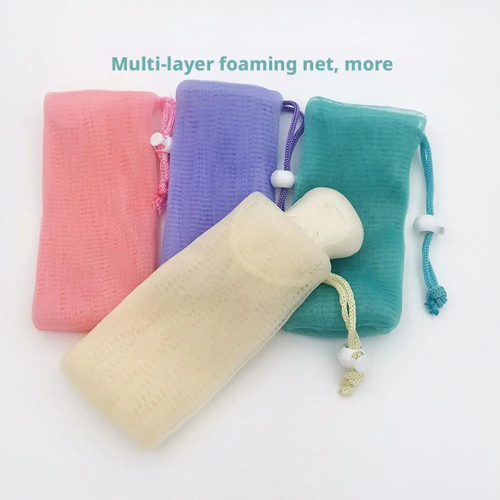 Soap Mesh Foam Net Bag | Lather & Exfoliating Pouch for Soap, Body Wash & Cleanser - Zenflow Active