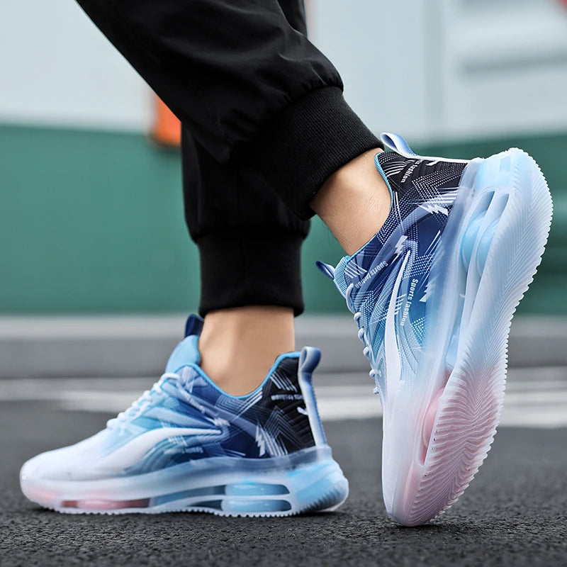Men's Air-Cushion Basketball Shoes | Non-Slip Breathable Outdoor Trainers - Zenflow Active
