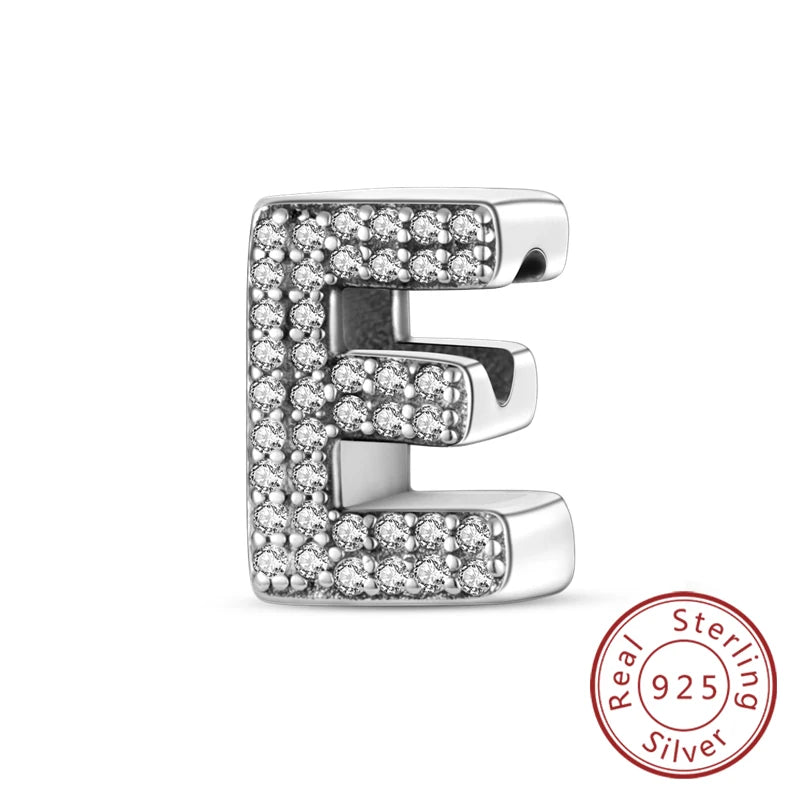 Charms Fit Original Bracelet A-Z Alphabet Charms Beads 925 Sterling Silver 26 Letters Charm for Women Girl DIY Fine Jewelry Gift - Zenflow Active