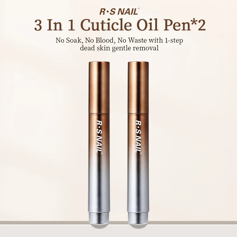 3-in-1 Cuticle Oil Pen with Ceramic Nail Pusher | Cuticle Nourishment & Repair Pen for Dry & Damaged Nails - Zenflow Active
