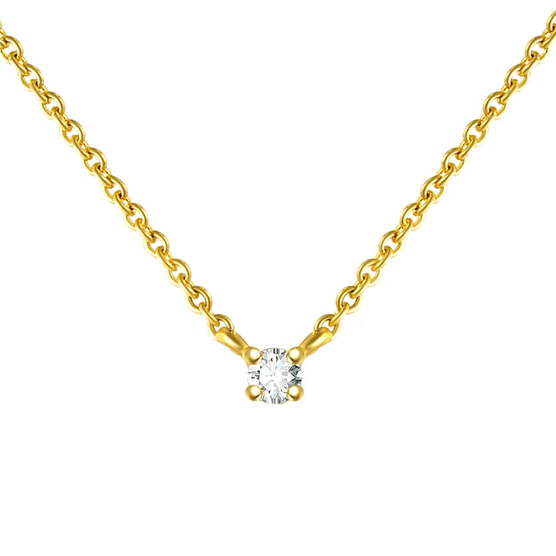 CANNER Crystal Zircon 925 Sterling Silver Necklace For Women Pendente Fine Jewellery Long Chain - Zenflow Active