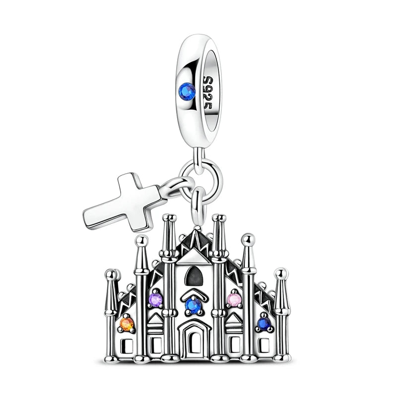 Fit Original Bracelet Charms DIY 925 Silver Tokyo Paris Rome Vienna Constructions Charm Beads Spring Festival Jewelry Gift - Zenflow Active