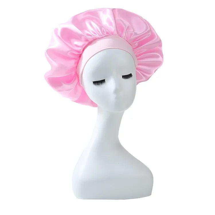 Women Satin Night Hair Cap High Stretch Sleeping Hat Chemotherapy Cap Hair Protection Bonnet Unisex Sleep Cap - Zenflow Active