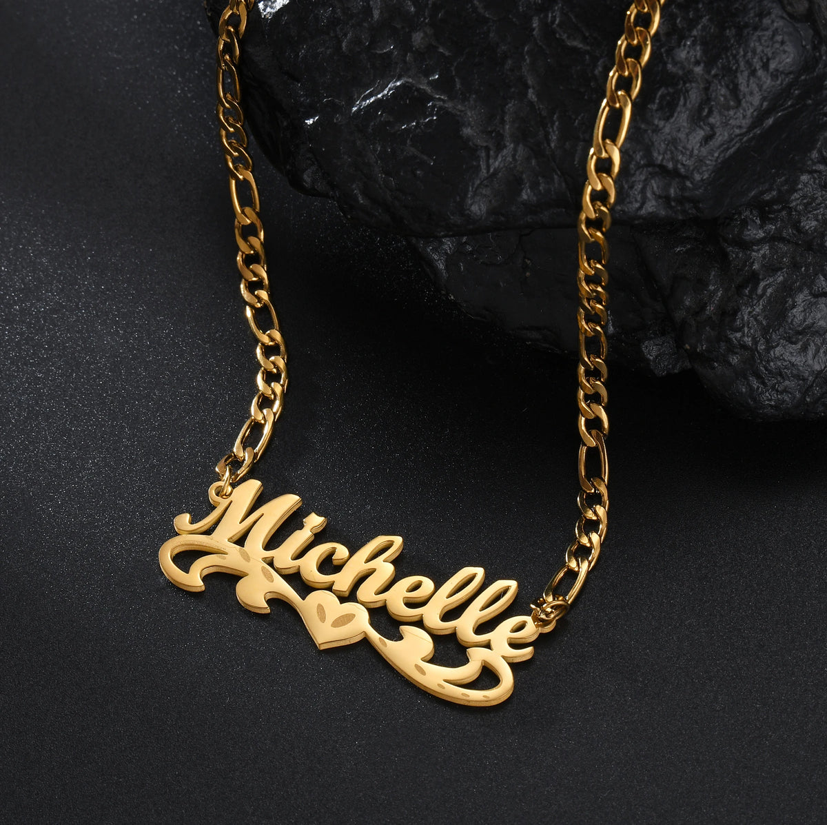 Goxijite Custom Removable Butterfly Heart Name Pendant Stainless Steel Laser Marking Nameplate Necklace - Zenflow Active