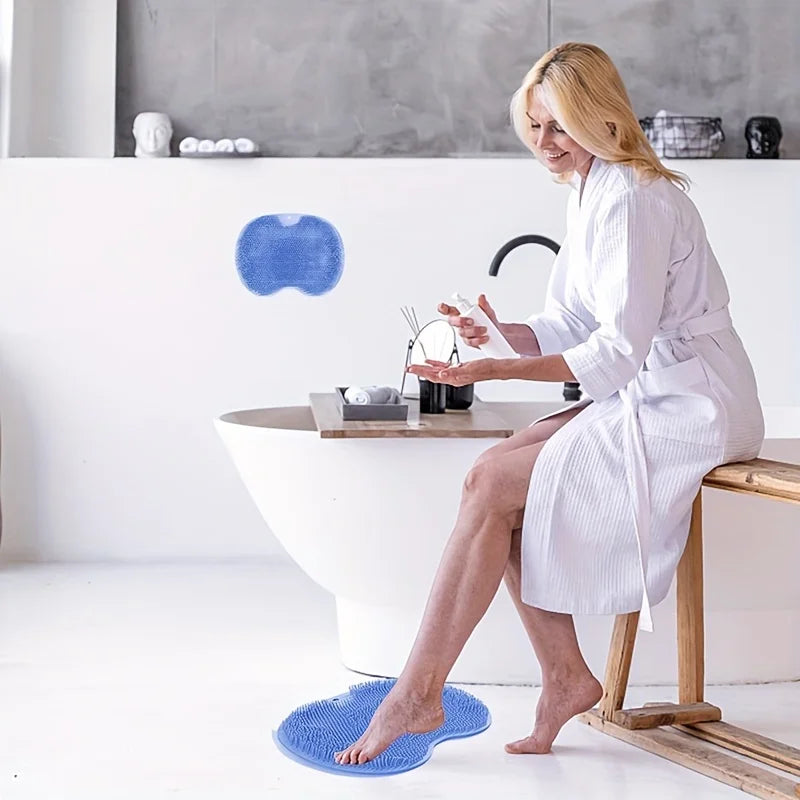 Shower Foot Scrubber Mat | Anti-Slip Exfoliating Foot Massager Pad for Bathroom - Zenflow Active