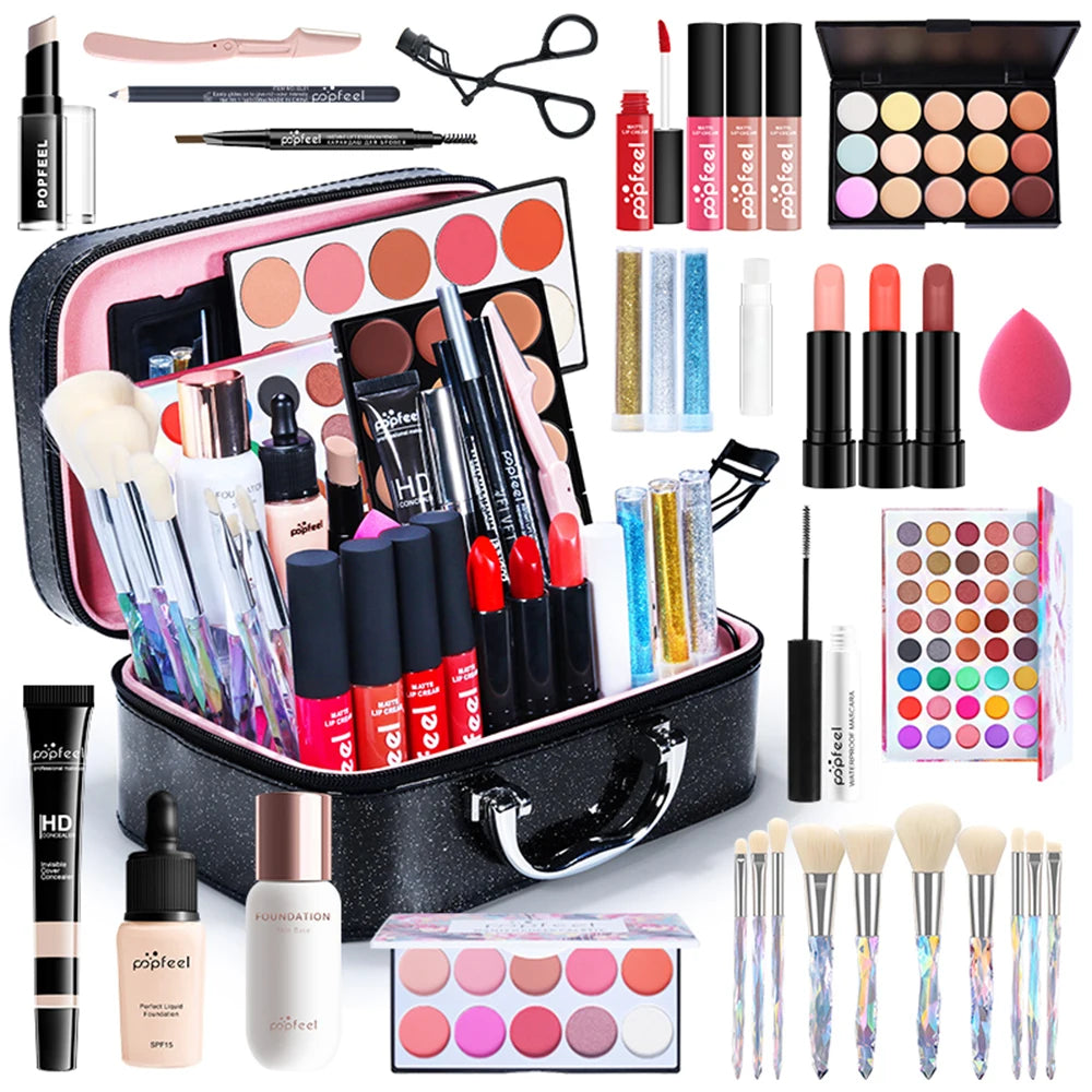 POPFEEL All In One Makeup Kit Full Kit Set, All in One Makeup Sets Include Eyebrow Eyeliner Eyeshadow - Zenflow Active