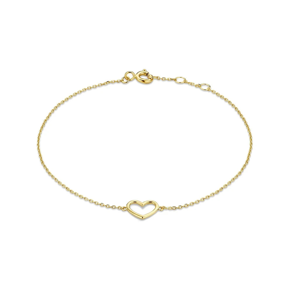 ROXI 925 Sterling Silver Women's Bracelet INS Minimalist Love Heart-shaped Smooth Bracelets - Zenflow Active