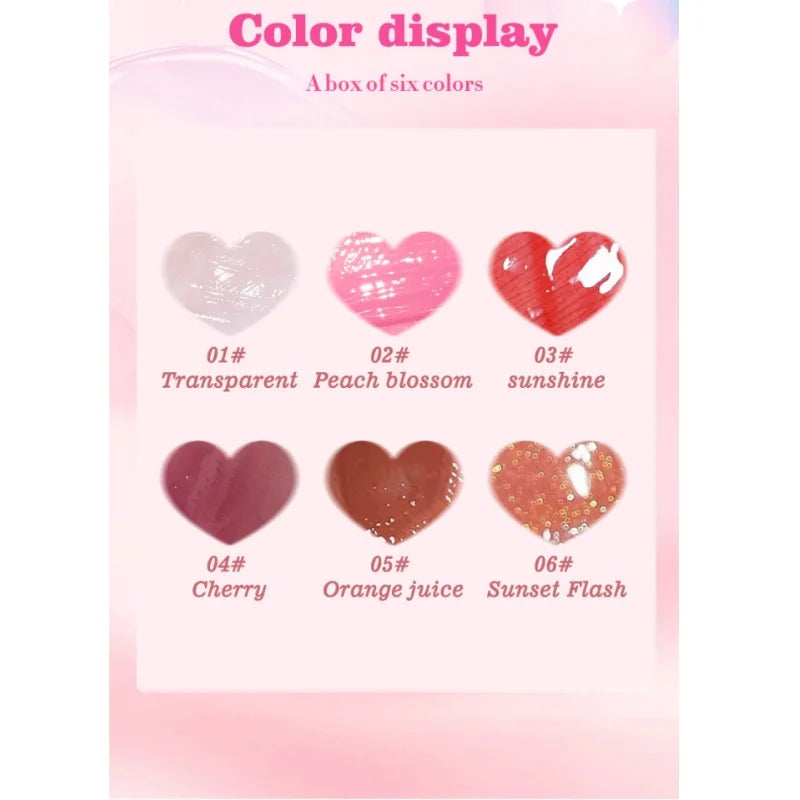Glass Mirror Lip Gloss Set — 6 Shades, Hydrating & Long-Lasting - Zenflow Active
