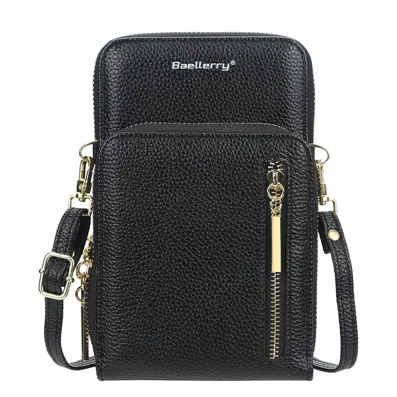 New Women's Handbags PU Leather Zipper Shoulder Bags Large Capacity Messenger Bags Casual Crossbody Bags for Women Phone Purse - Zenflow Active