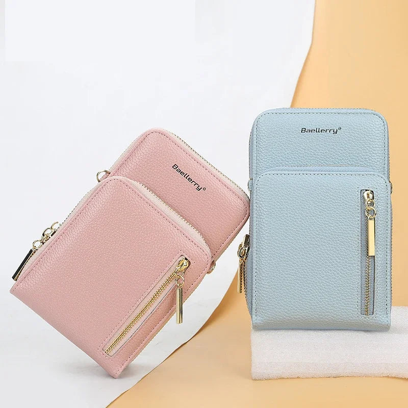 New Women's Handbags PU Leather Zipper Shoulder Bags Large Capacity Messenger Bags Casual Crossbody Bags for Women Phone Purse - Zenflow Active