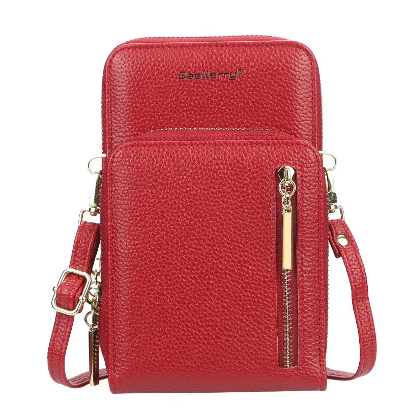 New Women's Handbags PU Leather Zipper Shoulder Bags Large Capacity Messenger Bags Casual Crossbody Bags for Women Phone Purse - Zenflow Active