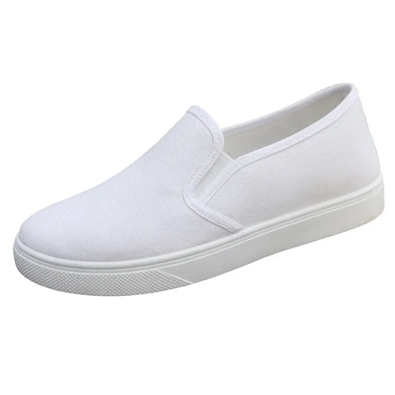 Women's Traditional Canvas Cloth Shoes — Breathable, Slip-On, Flat, Non-Slip - Zenflow Active