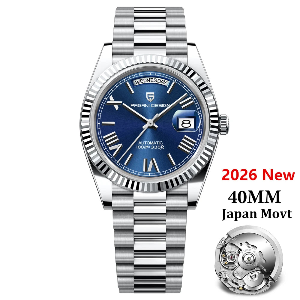 Pagani Design DD40 Automatic Watch | Sapphire Crystal | NH36A or MIYOTA Movement - Zenflow Active