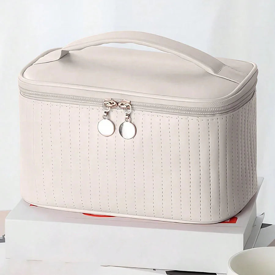 Portable PU Leather Makeup Organiser Case — Travel Toiletry Bag - Zenflow Active