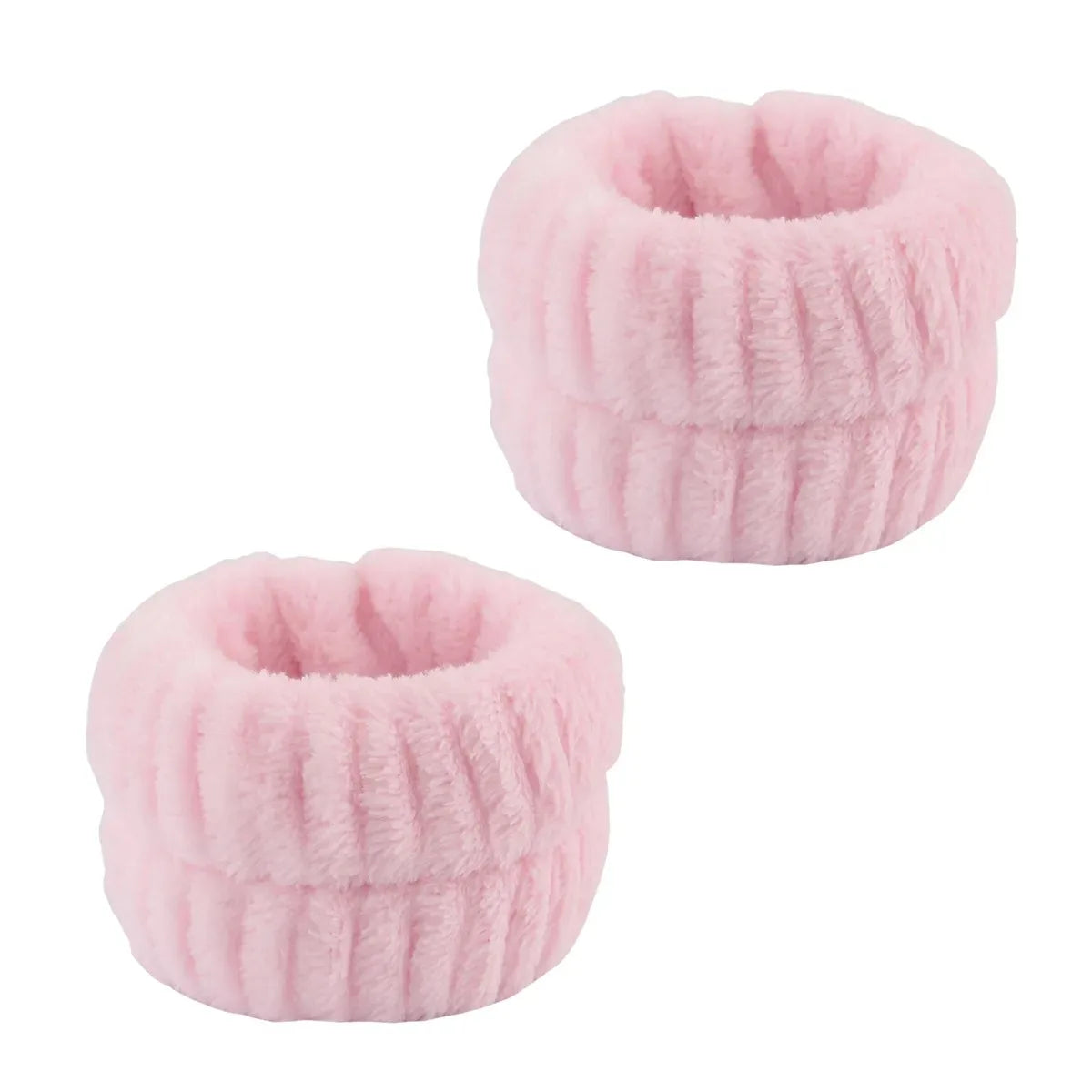 Bow Headband & Wristband Set | Soft Coral Fleece Hair Band for Washing, Yoga & Skincare - Zenflow Active