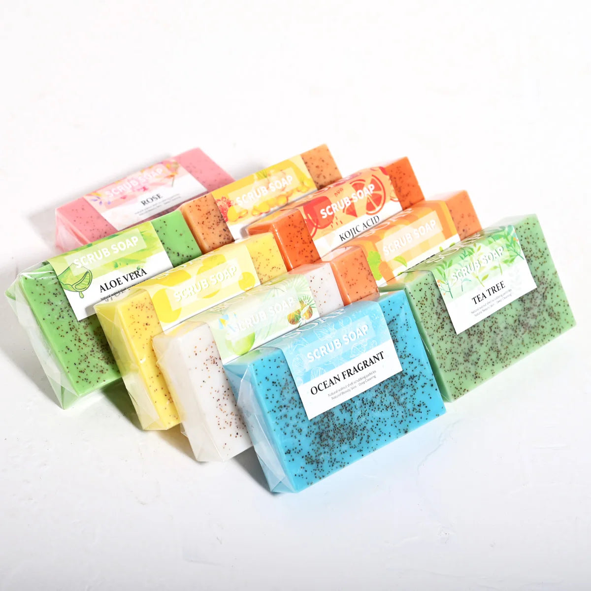 Sea Salt & Walnut Shell Handmade Soap | Acne-Clearing, Moisturising & Brightening – 100g - Zenflow Active